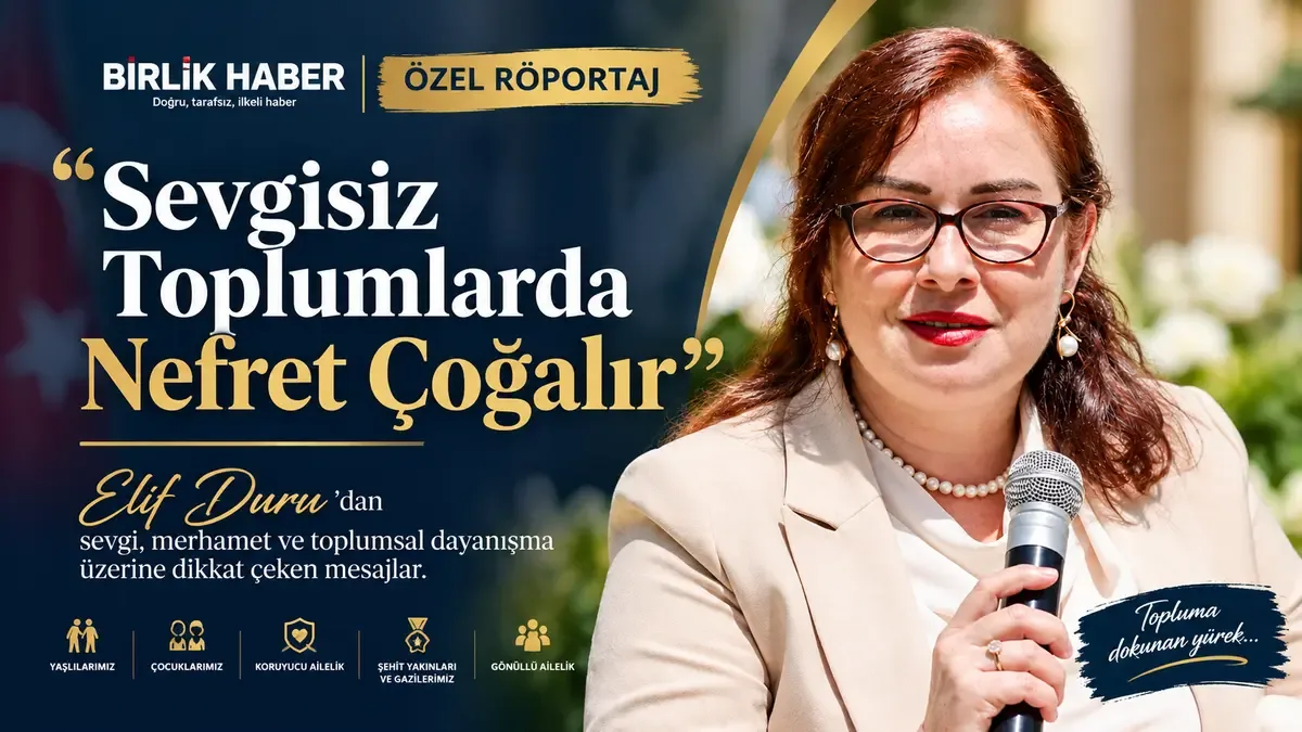 Aksaray Valisi Murat Duru’nun eşi Elif Duru: Sevgisiz toplumlarda nefret çoğalır